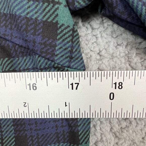 J. MCLAUGHLIN WOMENS BLOUSE GREEN BLUE CHECKERED SIZE M - Picture 7 of 11